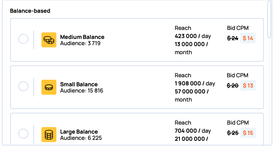 Check web3 audience balance