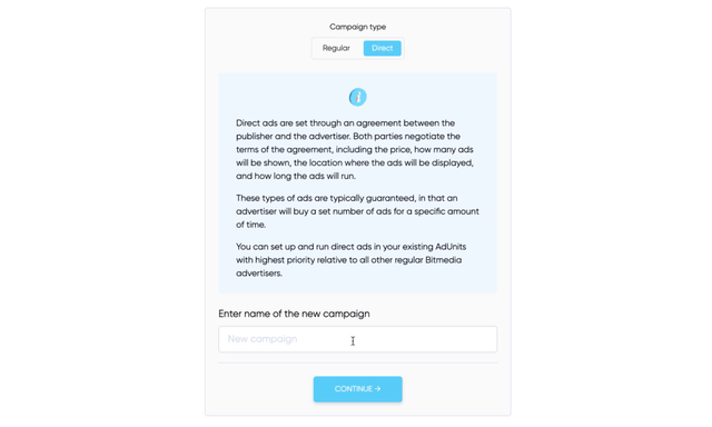 How to set up Direct Ads [with Full Video Guide] | Bitmedia.io
