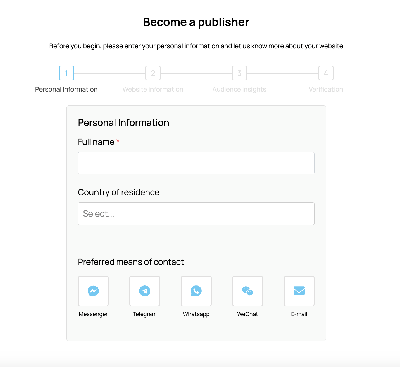 Become a publisher
