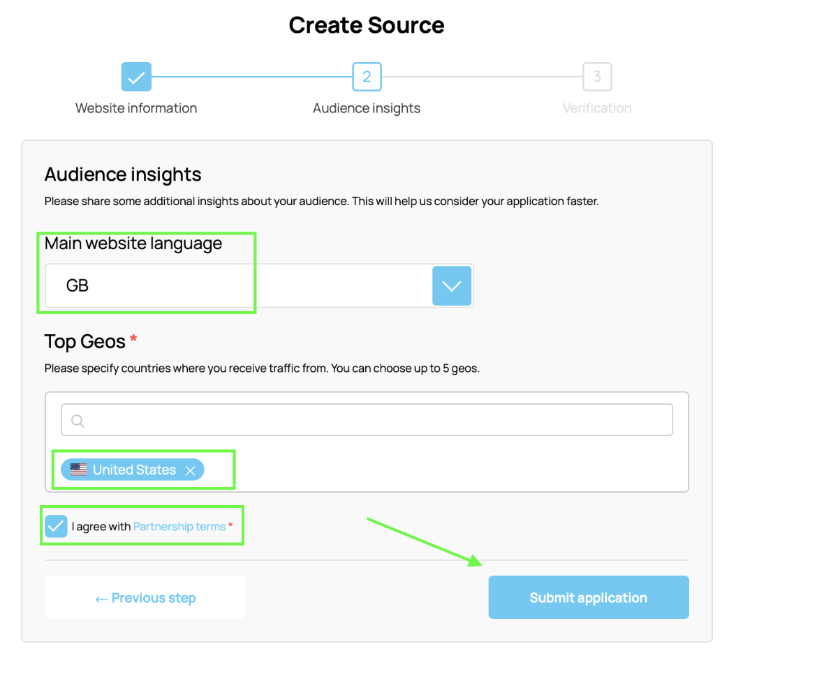 Define Language and Traffic Sources