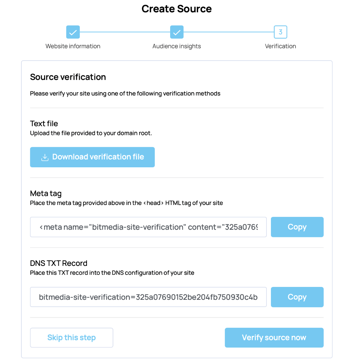 Verify Your Website Ownership