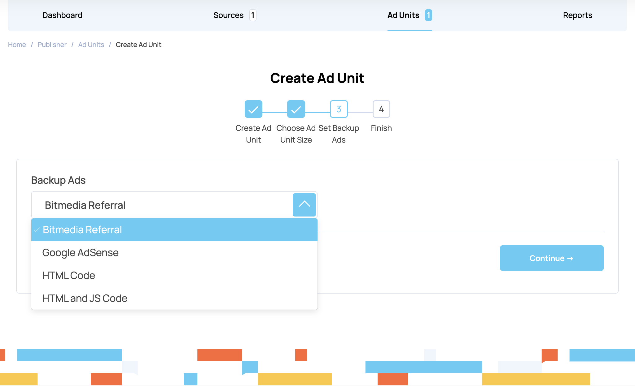 Select Backup Ads