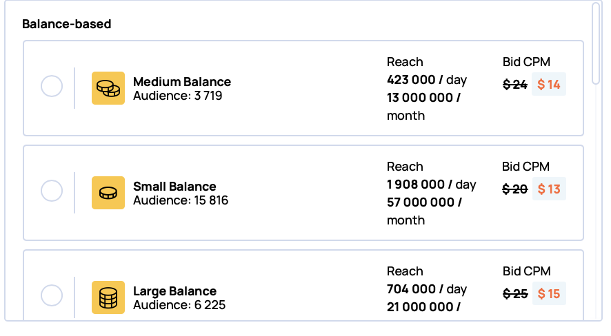 Check web3 audience balance