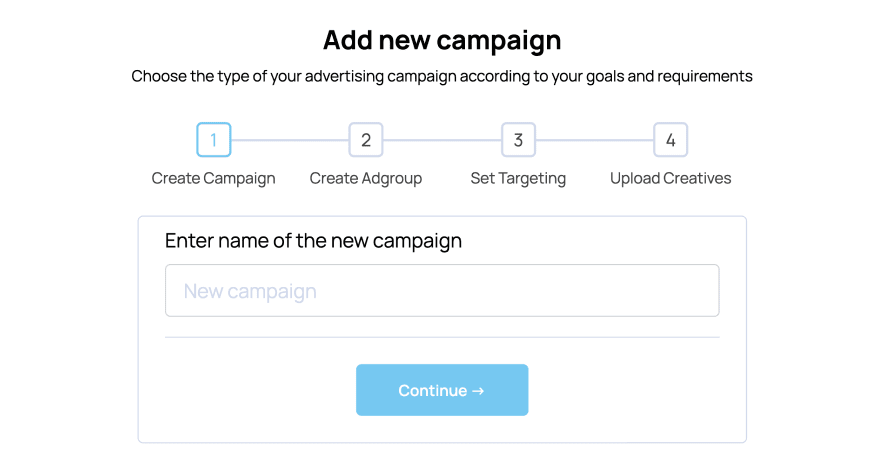 new campaign form