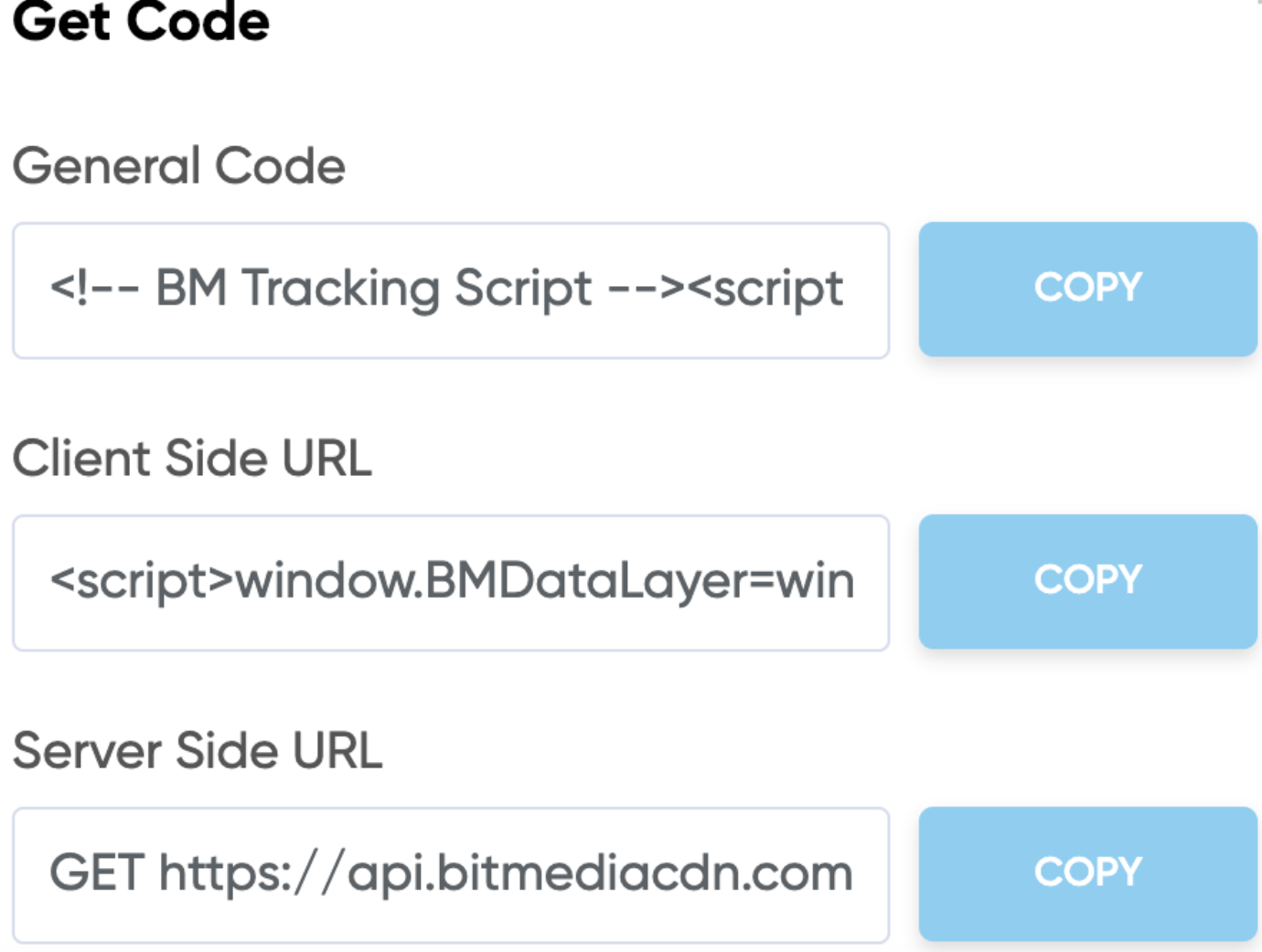How to fill get code