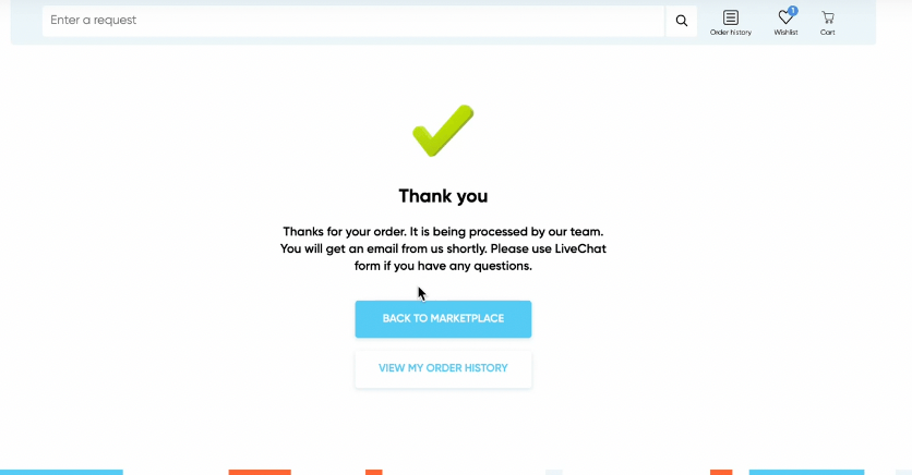 contact the live chat