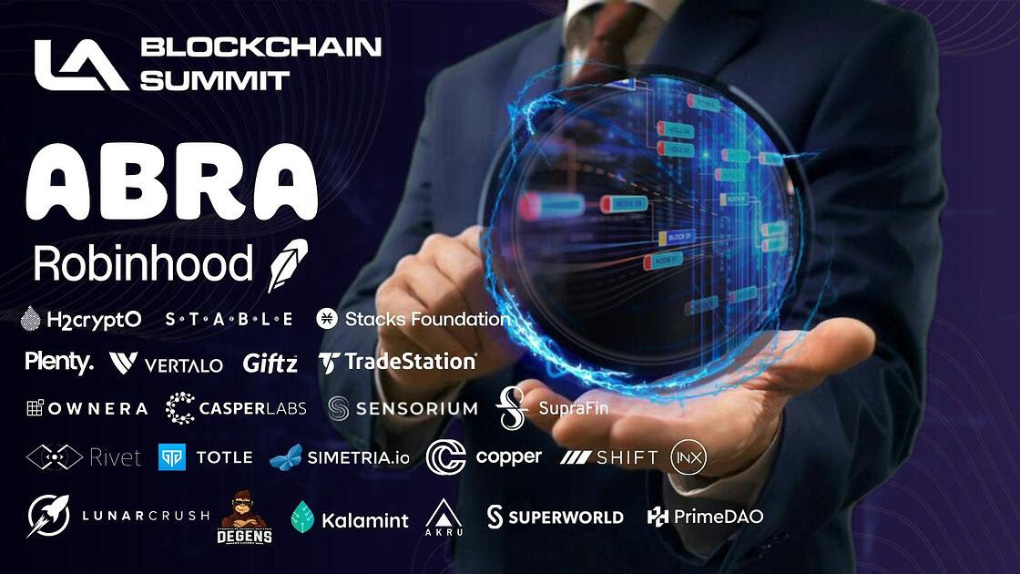 Robinhood, Abra and Other Industry Heavyweights Gearing Up for LA Blockchain Summit in November