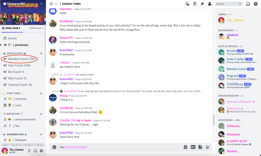 chainers discord