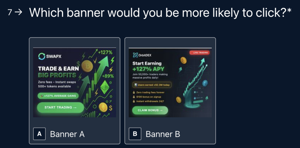 Examples of banners for crypto wallets