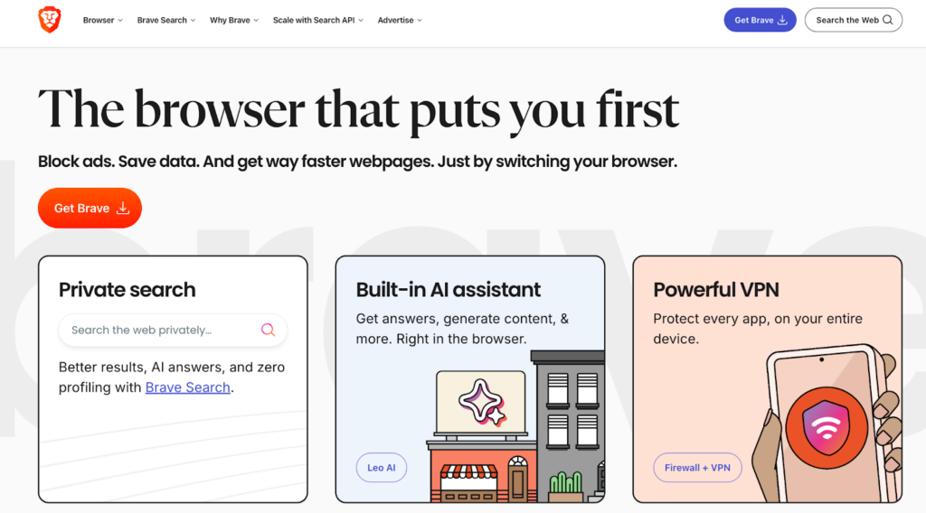 The Brave browser Source: The Brave