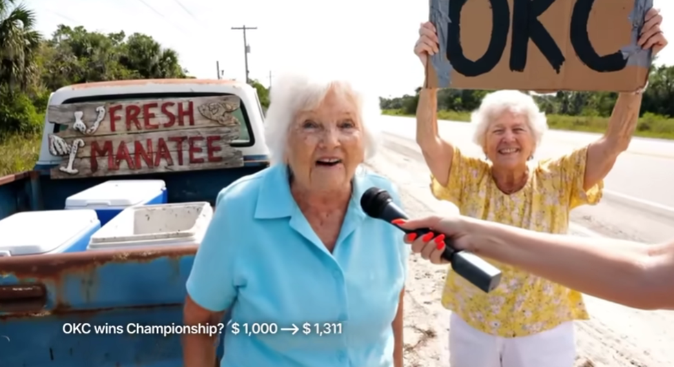 AI-generated spot by Kalshi. Source: YouTube