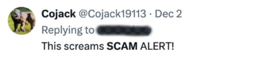 x scam alert