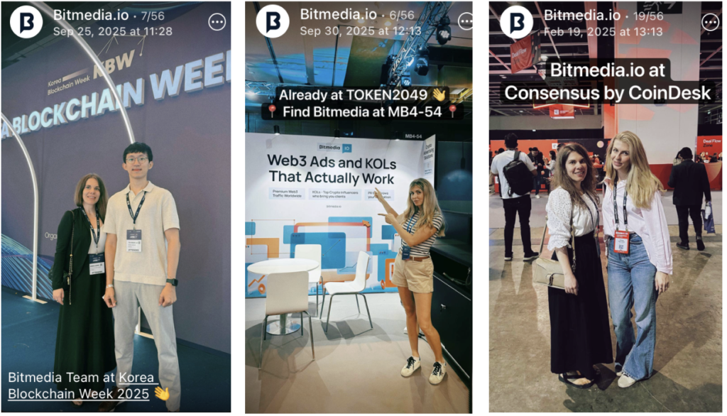 Bitmedia team on global crypto events and conferences