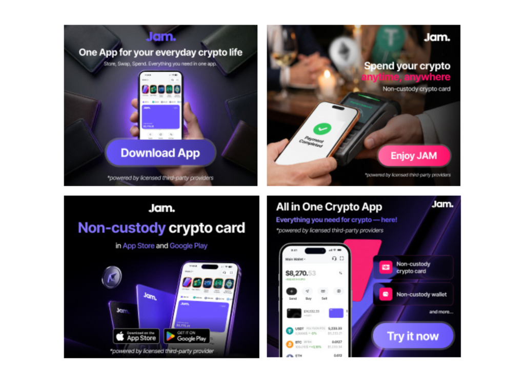Jam Platform ad creatives 